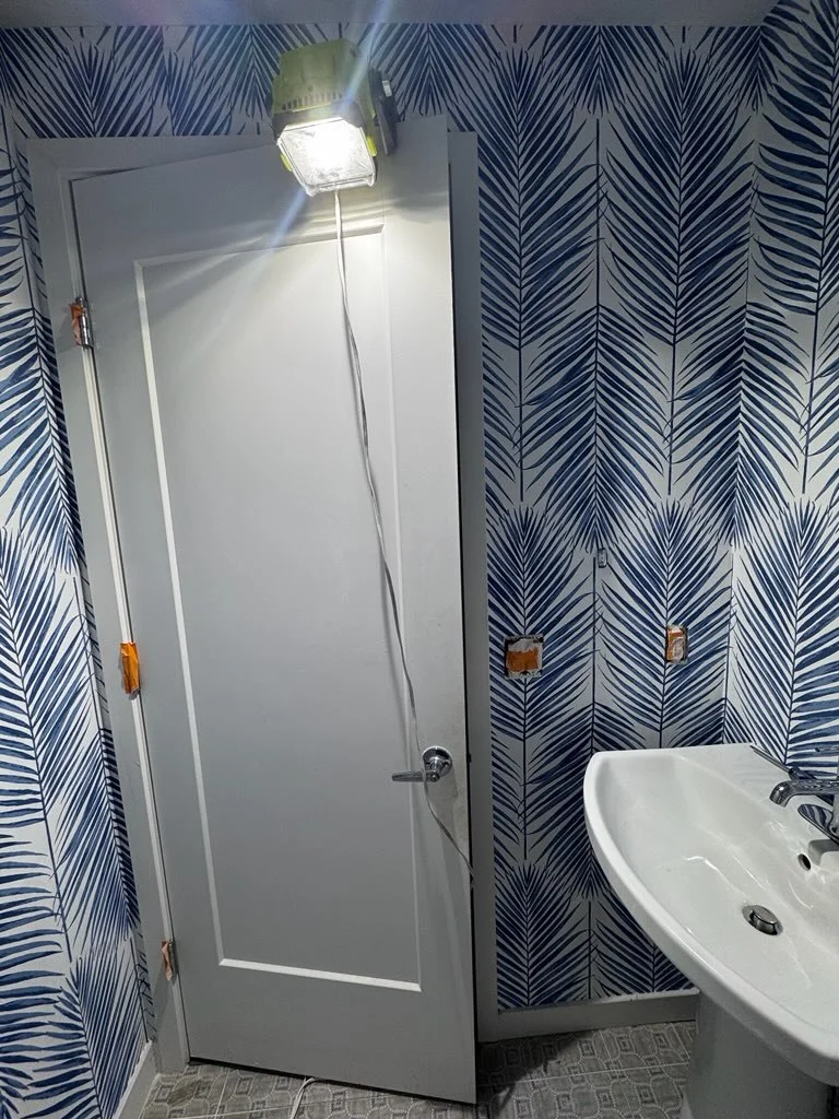 Commercial wallpaper installation for Los Angeles office